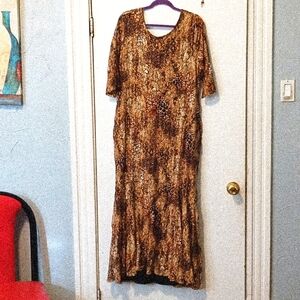 Ashley Stewart short sleeve jungle print dress (18/20)